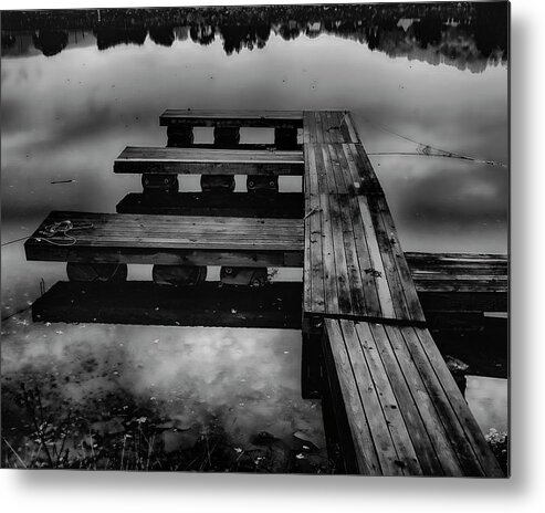 Dock Metal Print featuring the photograph Dock on the River by Hugh Smith