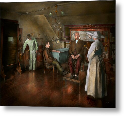 Wimshurst Machine Metal Print featuring the photograph Doctor - Old fashioned influence - 1905-45 by Mike Savad