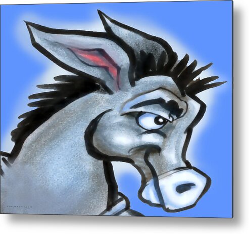 Donkey Metal Print featuring the digital art Donkey by Kevin Middleton