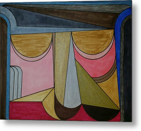 Geometric Art Metal Print featuring the glass art Dream 95 by S S-ray