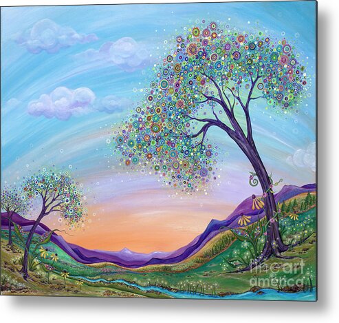 Landscape Painting Metal Print featuring the painting Dream Big by Tanielle Childers