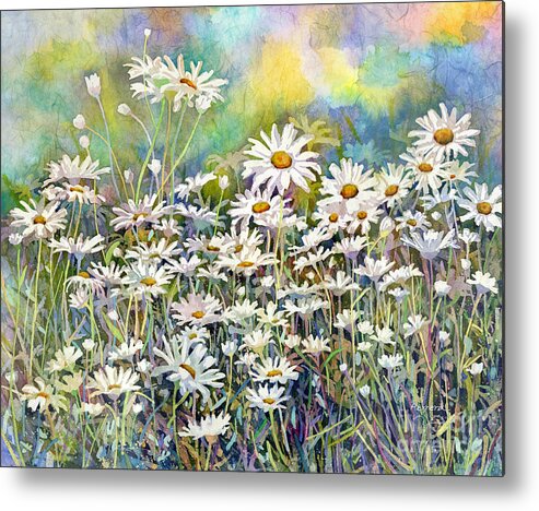 Daisy Metal Print featuring the painting Dreaming Daisies by Hailey E Herrera
