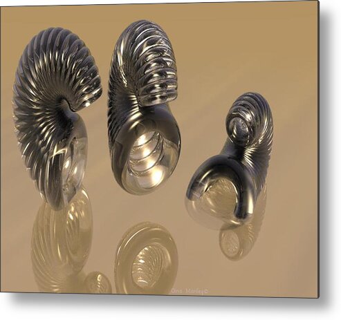 3d Metal Print featuring the digital art Emerging by Gina Manley