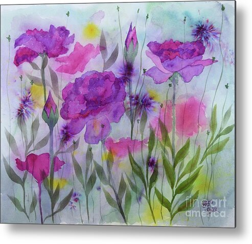  Metal Print featuring the painting Enchanted Garden by Barrie Stark