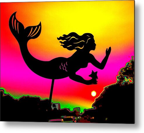 Mermaid Metal Print featuring the photograph Enchanted Mermaid by Larry Beat