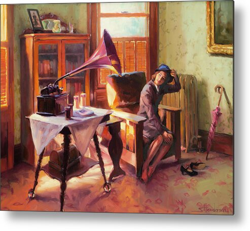 Nostalgia Metal Print featuring the painting Ending the Day on a Good Note by Steve Henderson