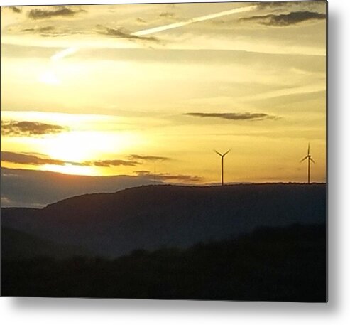 Windmill Metal Print featuring the photograph Environmental Sunset by Vic Ritchey