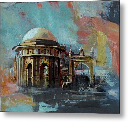 Polo Metal Print featuring the painting Faisalabad 7b by Maryam Mughal