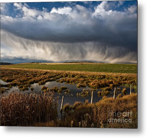 Field Metal Print featuring the photograph Fall Storm Front by Royce Howland