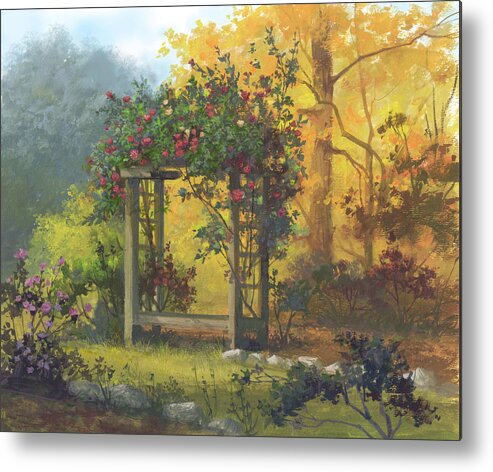 Michael Humphries Metal Print featuring the painting Fall Yellow by Michael Humphries