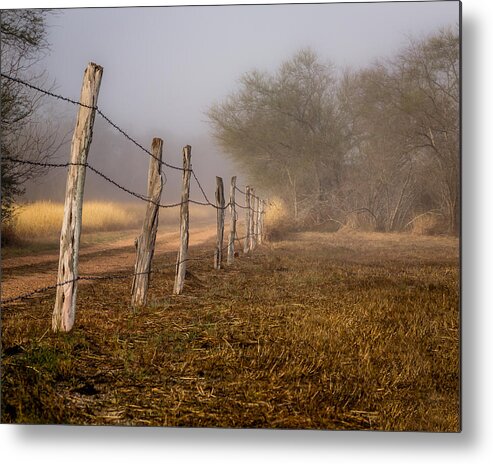 Natural Metal Print featuring the photograph Fenced In by Gary Migues