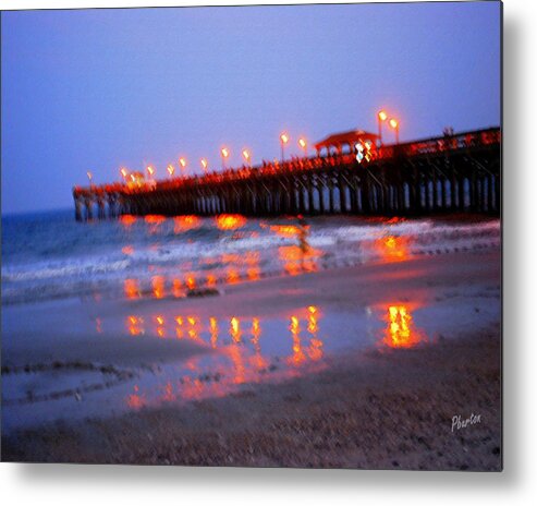 Pier Metal Print featuring the photograph Fiery Pier by Phil Burton