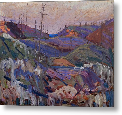 20th Century Art Metal Print featuring the painting Fire-Swept Hills by Tom Thomson