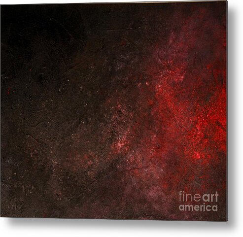 Abstract Metal Print featuring the painting Fire Within by P Russell
