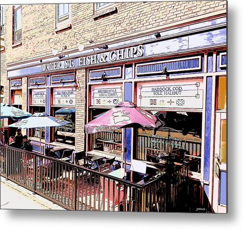 Fish And Chips Metal Print featuring the mixed media Fish and Chips by Greg Joens