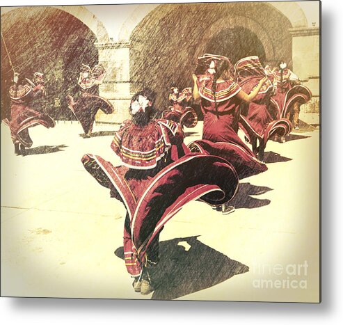 Dancers Metal Print featuring the photograph Flaring Skirts by Barry Weiss