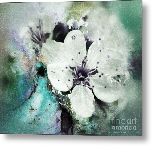 Photographic Art Metal Print featuring the digital art Floral Haze by Kathie Chicoine