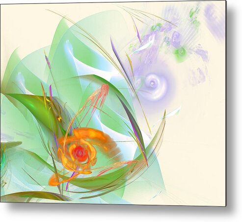 Flower Metal Print featuring the digital art Freedom Awaits by Ilia -