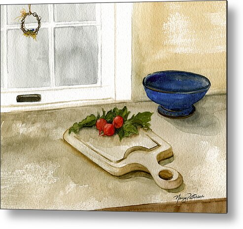 Radish Metal Print featuring the painting Fresh Radishes by Nancy Patterson