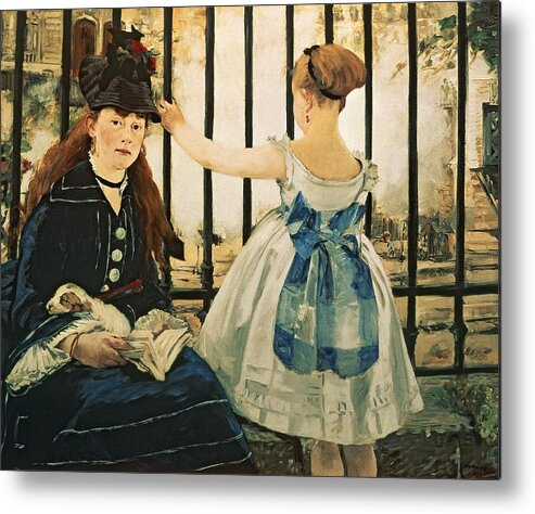 Railings Metal Print featuring the painting Gare St Lazare by Edouard Manet