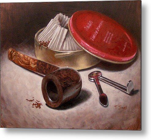 Pipe Metal Print featuring the painting GBD Topaz by Timothy Jones