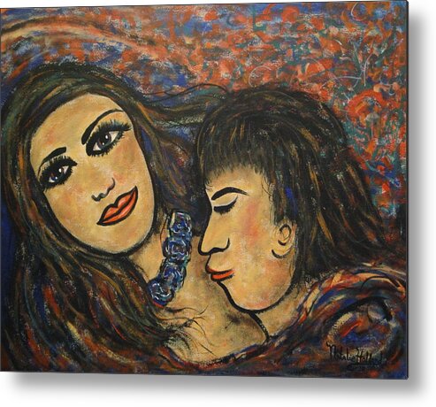 Canvas Prints Metal Print featuring the painting Gentle Loving Kiss by Natalie Holland