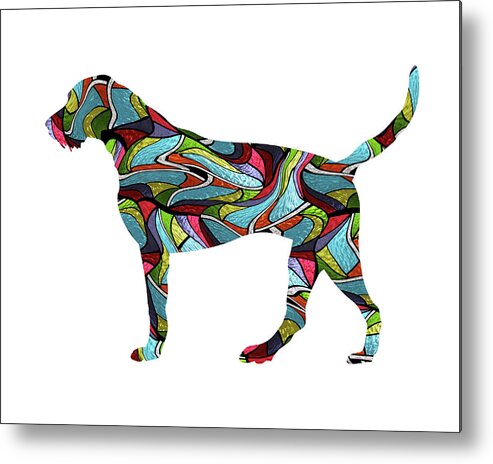 German Wirehaired Pointer Metal Print featuring the digital art German Wirehaired Pointer Spirit Glass by Gregory Murray