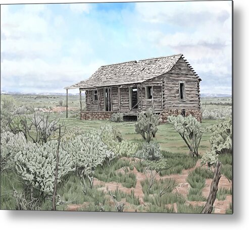 Cabin Metal Print featuring the digital art Glade Park Spring by Rick Adleman