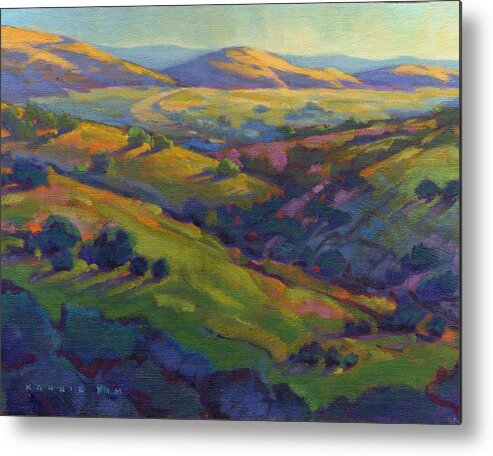 California Metal Print featuring the painting Golden Hills by Konnie Kim