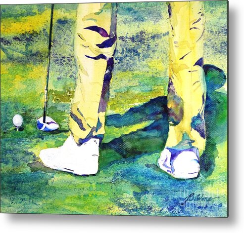 Golf Metal Print featuring the painting Golf series - High Hopes by Betty M M Wong