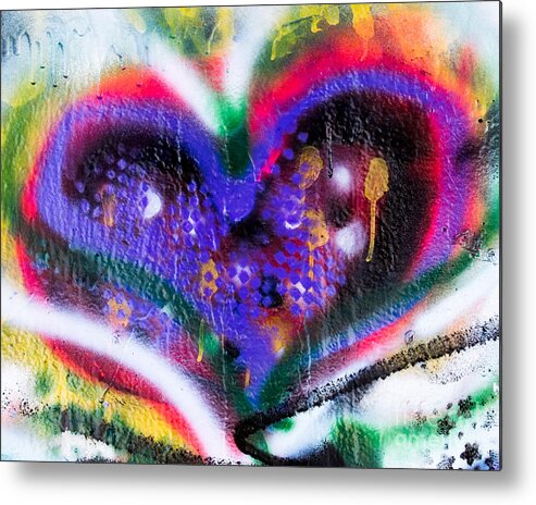 Art Metal Print featuring the photograph Graffiti Heart by Phil Spitze