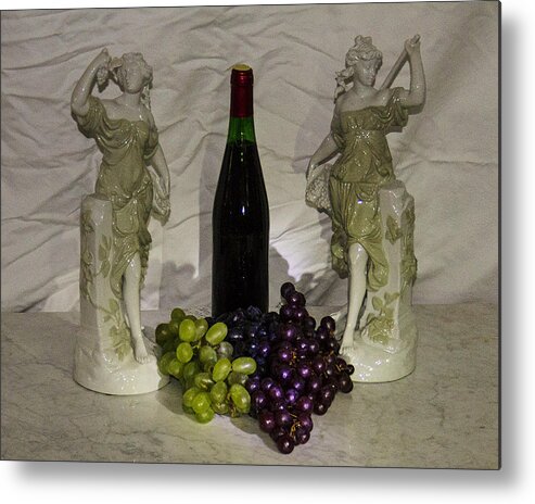 Gray Metal Print featuring the photograph Grapes by Suanne Forster