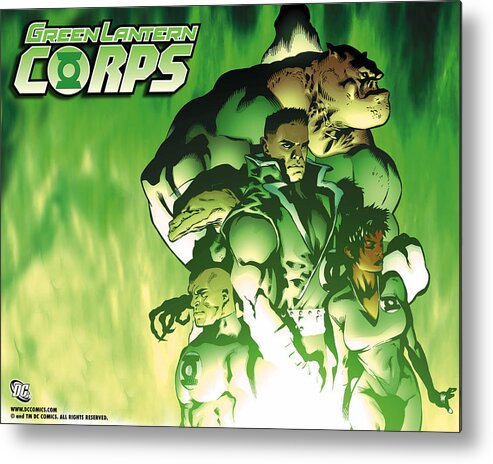 Green Lantern Corps Metal Print featuring the digital art Green Lantern Corps by Maye Loeser