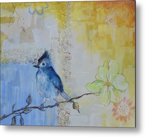 Happy Metal Print featuring the painting Happiness by Susan Fisher