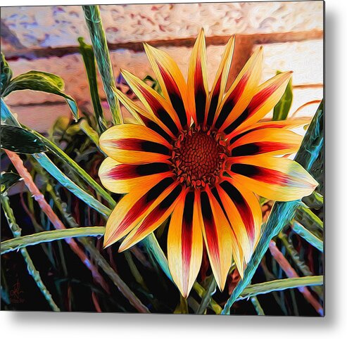Flowers Metal Print featuring the photograph Happy Amongst The Weeds by Pennie McCracken