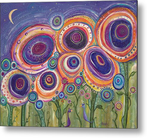 Flowers Metal Print featuring the painting Happy Dance by Tanielle Childers