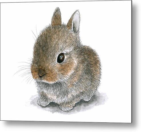 Hare Metal Print featuring the painting Hare 61 by Lucie Dumas