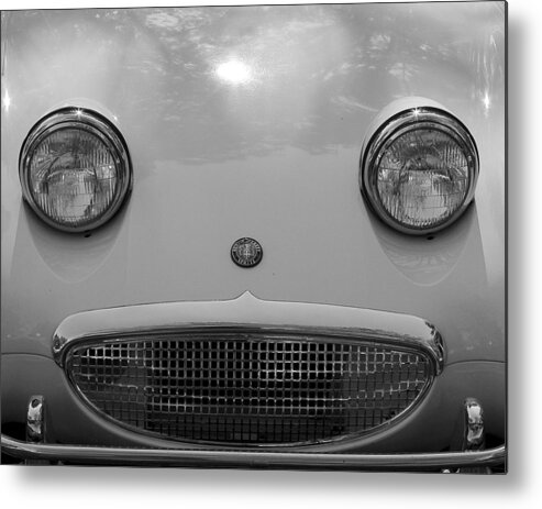 Austin Healey Metal Print featuring the photograph Healey Hello by Alan Raasch