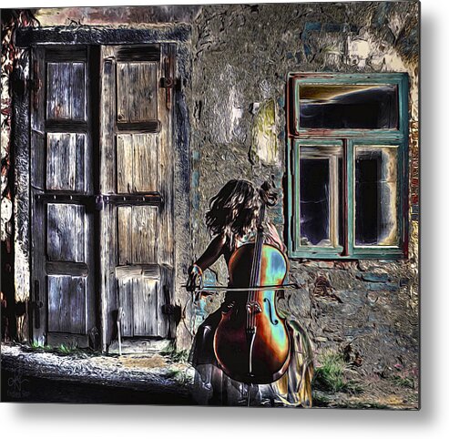 Cello Metal Print featuring the photograph Hear the Cello Sing by Pennie McCracken