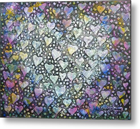 Heart Felt Metal Print featuring the painting Heart Felt by Amelie Simmons