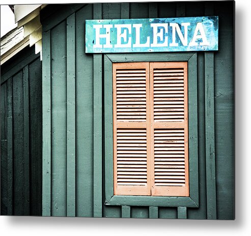 Helena Metal Print featuring the photograph Helena Sign on a Spring Day by Parker Cunningham