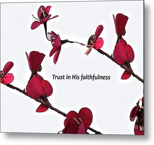 Floral Metal Print featuring the digital art His Faithfulness by Kirt Tisdale