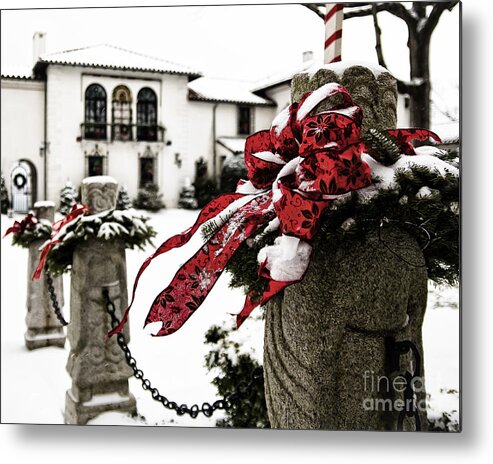 Snow Metal Print featuring the photograph Holiday Home by Alissa Beth Photography