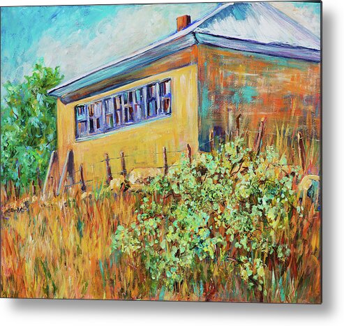 School Metal Print featuring the painting Hondo Valley School House by Sally Quillin