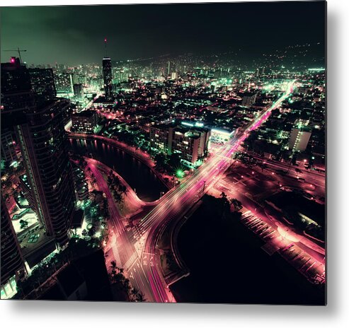 Cityscape Metal Print featuring the photograph Honolulu 2049 by William Dickman