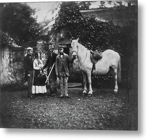 Horse Metal Print featuring the photograph Horse and Servant by S Paul Sahm