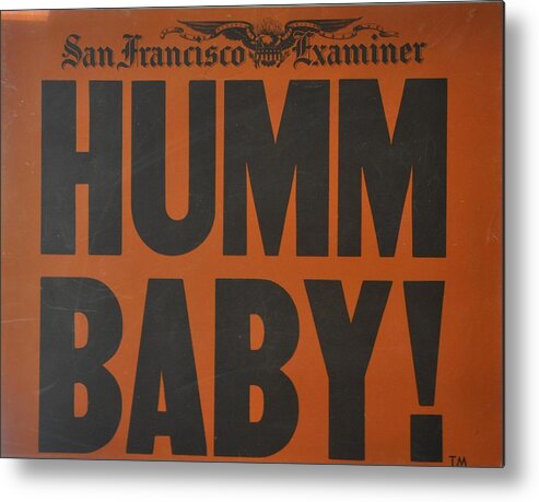 Newspaper Metal Print featuring the photograph Humm Baby Examiner by Jay Milo