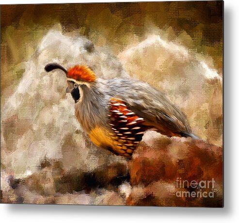 Bird Metal Print featuring the digital art Hurry, Hurry, Hurry by Lois Bryan