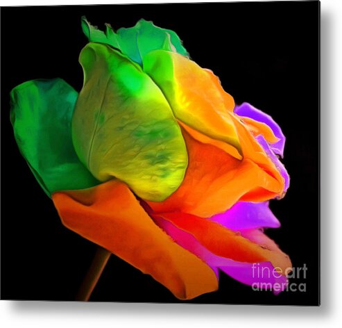 Rose Metal Print featuring the photograph I Give You My Love by Krissy Katsimbras