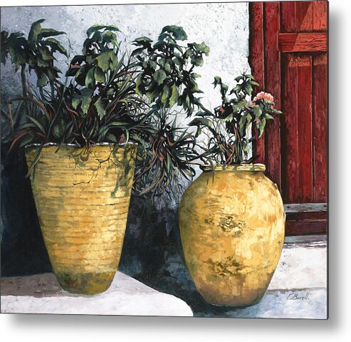 Vases Metal Print featuring the painting I Vasi by Guido Borelli